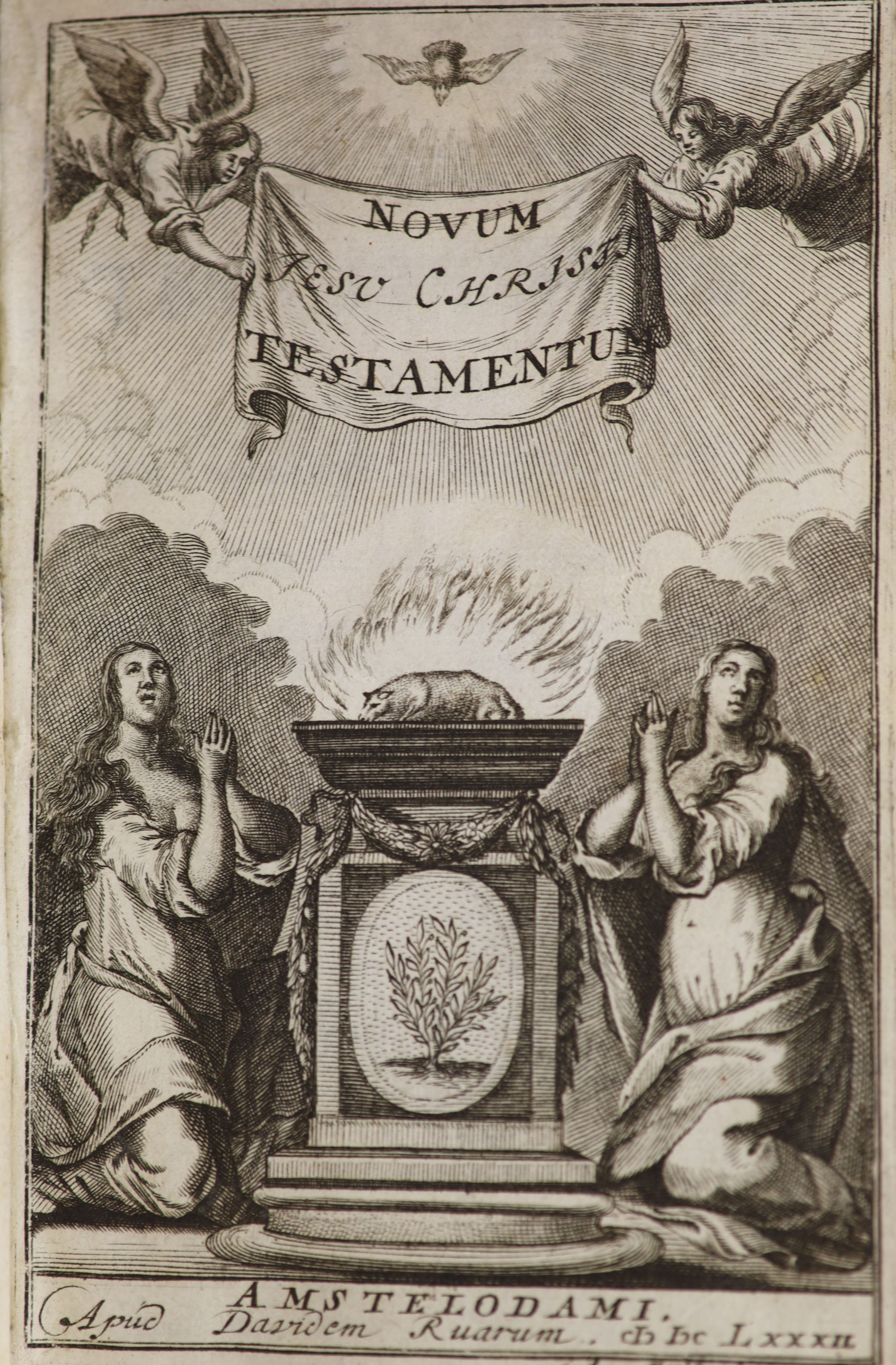 The Book of Common Prayer, and Administration of the Sacraments ... gilt decorated red calf, sometime rebacked gilt-panelled spine, roy.8vo. Cambridge: printed by John Baskerville ...